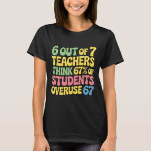 T-shirt Professeur drôle surutilisation 67 Professeur 100