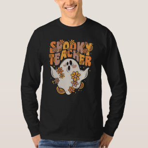 T-shirt Professeur éffrayant Fantôme Super Avec Fleurs Vin