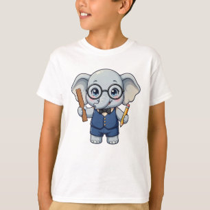 T-shirt Professeur Éléphant - Mignon Retour à l'École