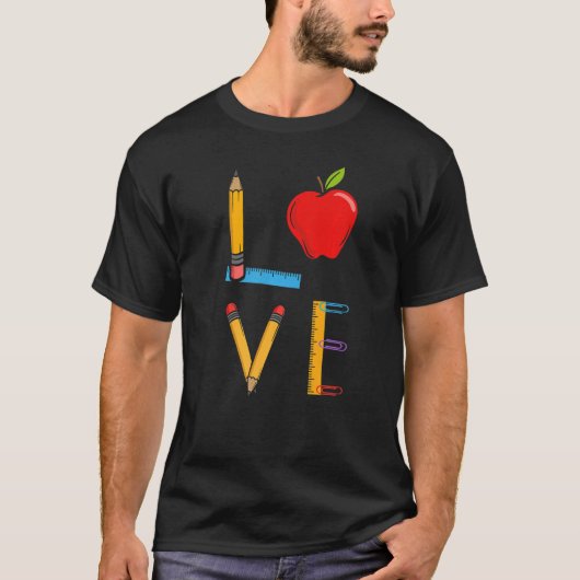 T-shirt Professeur enseignant d'amour Professeur instructe (Devant)