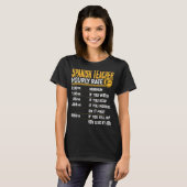 T-shirt Professeur espagnol Horaire Note Espagnol Instruct (Devant entier)
