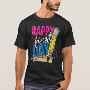 T-shirt Professeur Étudiant Joyeux 1Er Jour De L'École Pre