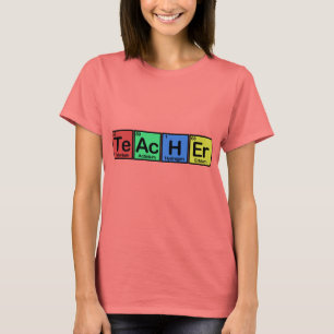 T-shirt Professeur fait de couleurs d'éléments