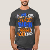 T-shirt Professeur fou certifié drôle (Devant)