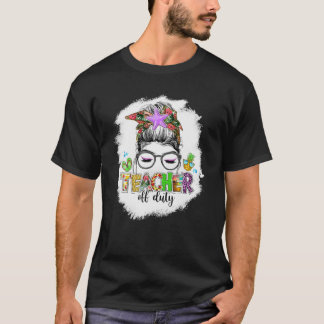 T-shirt Professeur hors service Messy Bun Lunettes de sole