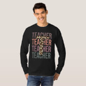 T-shirt Professeur Léopard Professeur de rentrée des class (Devant entier)