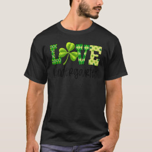 T-shirt Professeur Love Kindergarten Funny Shamrock St Pat