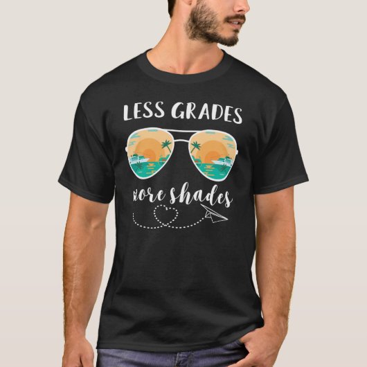 T-shirt Professeur Moins de grades Plus de nuances Lunette (Devant)