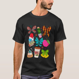 T-shirt Professeur Noël à ruban rétro carreau de Noël Buff