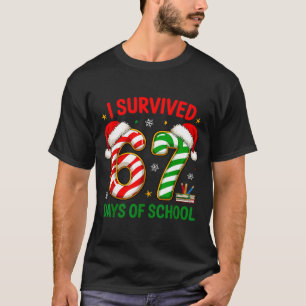 T-shirt Professeur Noël Mème Drôle J'ai Survécu 67 Jours D