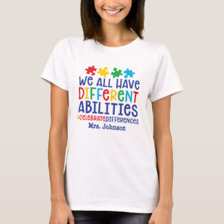 T-shirt Professeur Personnalisé D'Autisme Motivationnel
