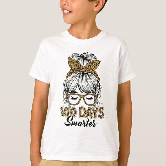 T-shirt Professeur plus intelligent 100 jours impression l (Devant)
