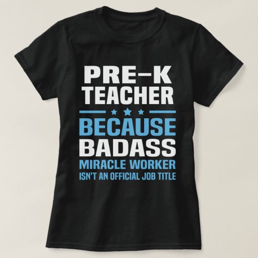 T-shirt Professeur pré-K (Design devant)