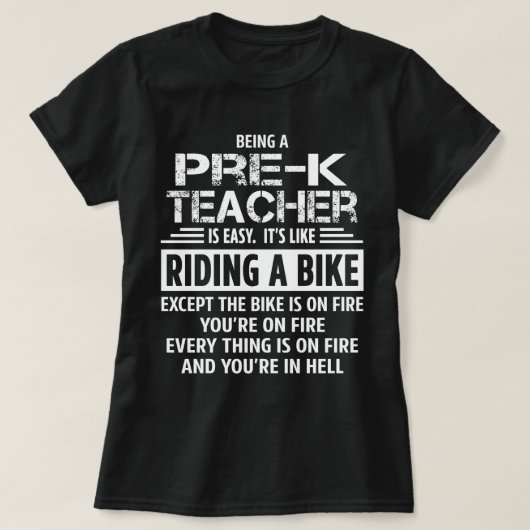 T-shirt Professeur pré-K (Design devant)