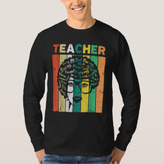 T-shirt Professeur Reine d'Histoire Noire Mélanine Afro Af