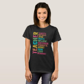 T-shirt Professeur Retour à l'école Graphisme pour enseign (Devant entier)