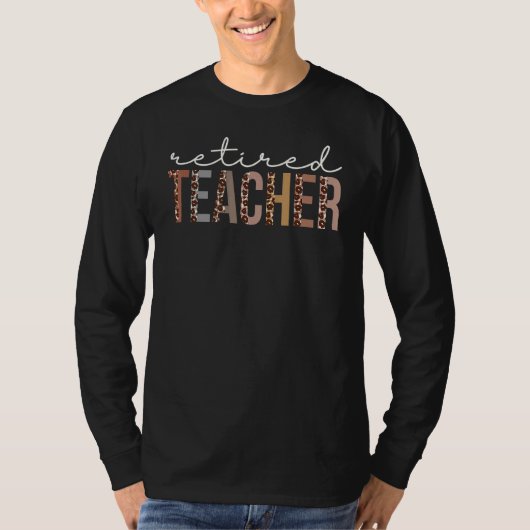 T-shirt Professeur Retraité Leopard Appréciation Pour Les (Devant)