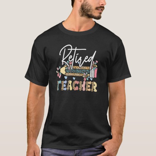 T-shirt Professeur Retraité Leopard Appréciation Pour Les (Devant)