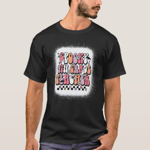 T-shirt Professeur rétro groovy effrayant de 4e Halloween