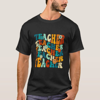 T-shirt Professeur Rétro Inspirant Coloré Élémentaire Sc
