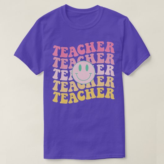 T-shirt Professeur rétro Inspirationnel Coloré Élémentaire (Design devant)