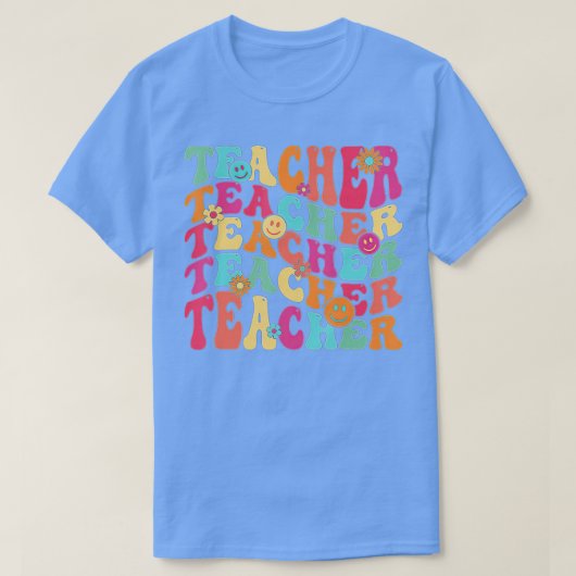 T-shirt Professeur rétro Inspirationnel Coloré Élémentaire (Design devant)