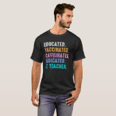 T-shirt Professeur Retro Pe Educated Vacciné Phy dédié (Devant entier)