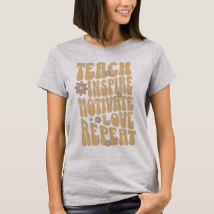 T-shirt Professeur Retro Personnalisé Inspirer Motivate Am