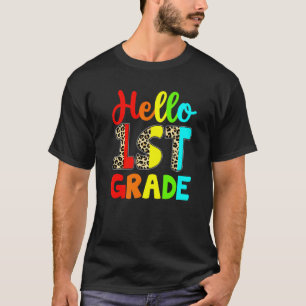 T-shirt Professeur stagiaire Bonjour 1re année Léopard Ret