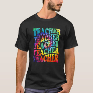 T-shirt Professeur Tie Dye Inspirant École Primaire Présco