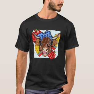 T-shirt Professeur Vache des Highlands Occidentale Drôle P