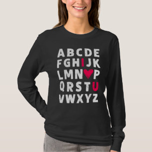 T-shirt Professeur Valentine's Day Abc I Love You Alphabet