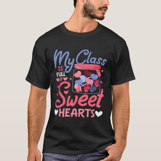 T-shirt Professeur Valentine's Day Ma classe est pleine de (Devant)