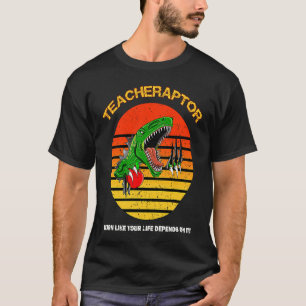 T-shirt Professeur Velociraptor Dinosaur Rex Enseignant &