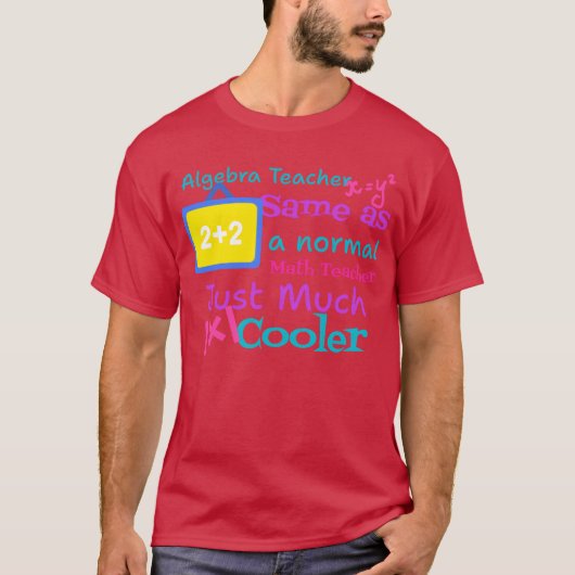 T-shirt ProfesseurdalgèbrecommeunnormalMathteachertsht gar (Devant)