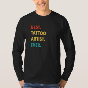 T-shirt Profession d'artiste tatoueur Rétro Meilleur artis