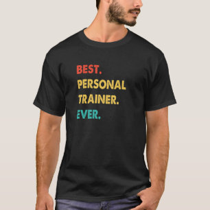 T-shirt Profession d'entraîneur personnel Rétro Meilleur T