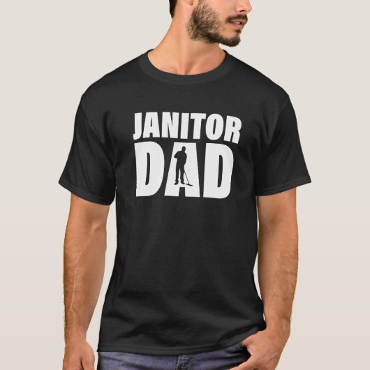 T-shirt Profession Job For Men  Janitor Dad (Devant)