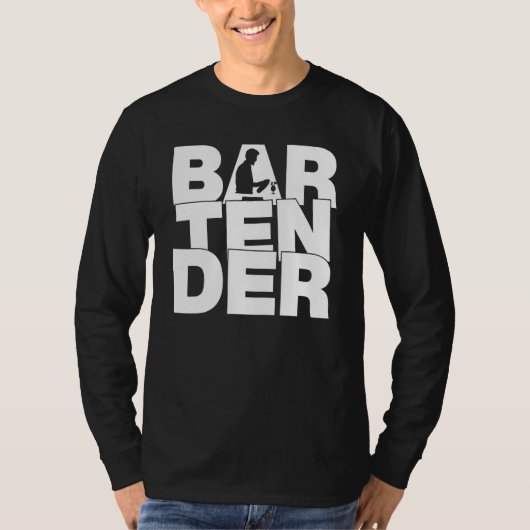 T-shirt Profession Job Work - Bartender_1 (Devant)