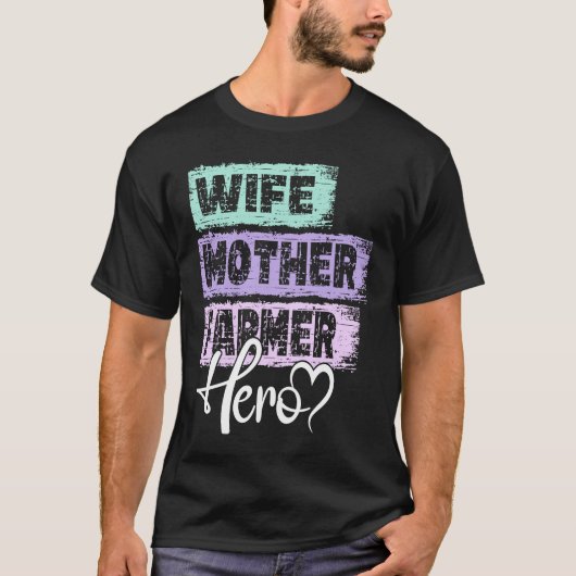T-shirt Profession mère héros mère fermier (Devant)