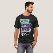 T-shirt Profession mère héros mère fermier (Devant entier)