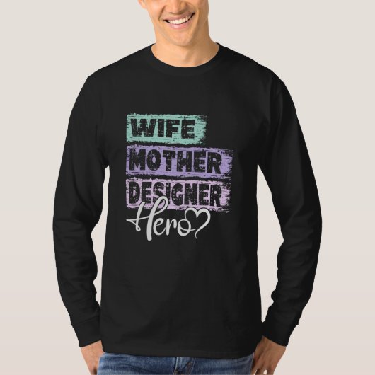 T-shirt Profession mom hero mother Designer (Devant)