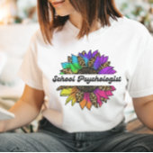 T-shirt Profession psychologue scolaire Arc-en-ciel tourne