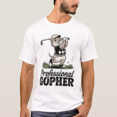 T-shirt Professional Gopher - Retro Golf Illustration (Devant)
