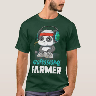 T-shirt Professionnel Agricole Panda Gamer Jeu vidéo de je