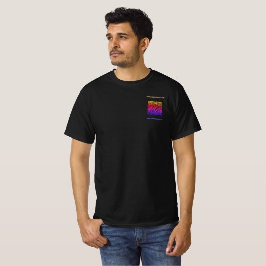 T-shirt professionnel couleur QR Code avec texte p (Devant entier)