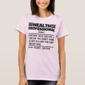 T-shirt Professionnel de la santé Noun Définition Cool Sar (Devant)