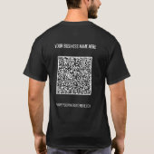 T-shirt professionnel QR Code et texte (Dos)