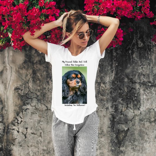 T-shirt Profil De Cavalier King Charles Personal Stalker