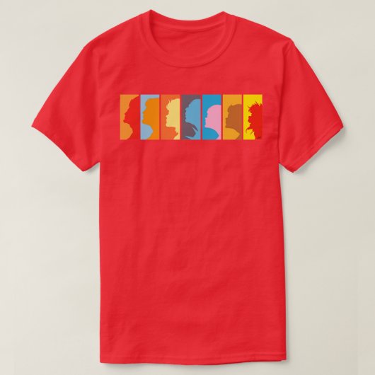 T-shirt Profil de chats horizontal (Design devant)